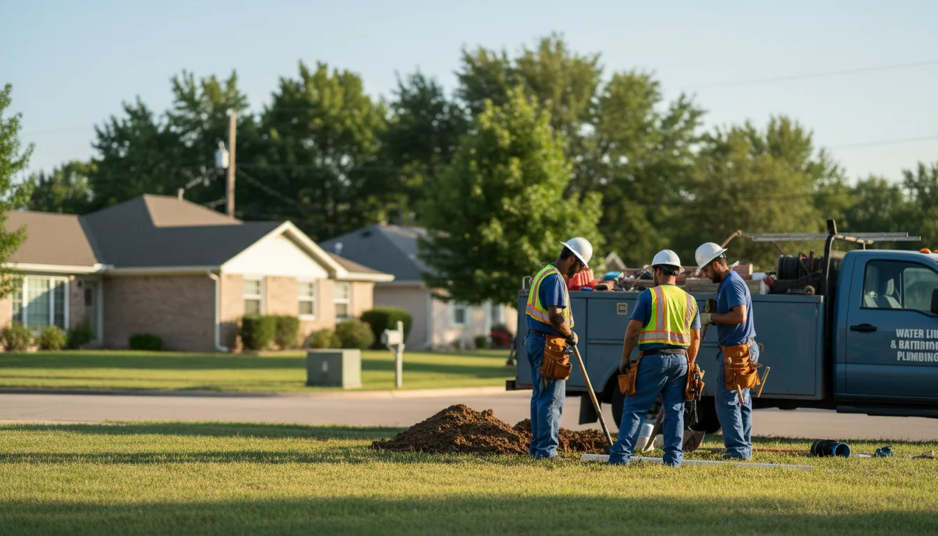 Residential water line and bathroom plumbing service in Lafayette, AL